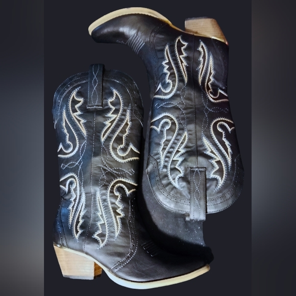 Knee High Cowboy Boots - Picture 1 of 8